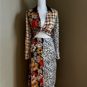 Floral and Animal Print Women's Skirt